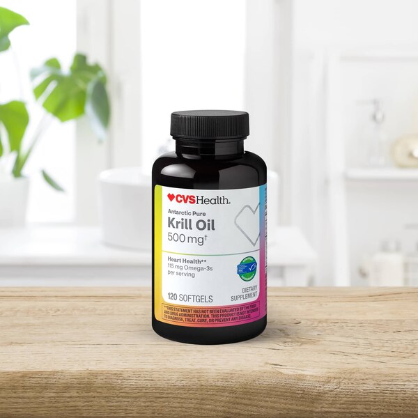 CVS Health Pure Omega-3 Krill Oil, 500 MG, 120 CT