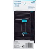 one+other Medium Hold Ponytailers, Black, 60 CT, thumbnail image