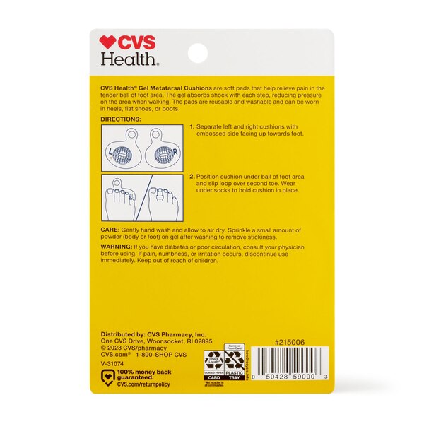 CVS Health Gel Metatarsal Cushions
