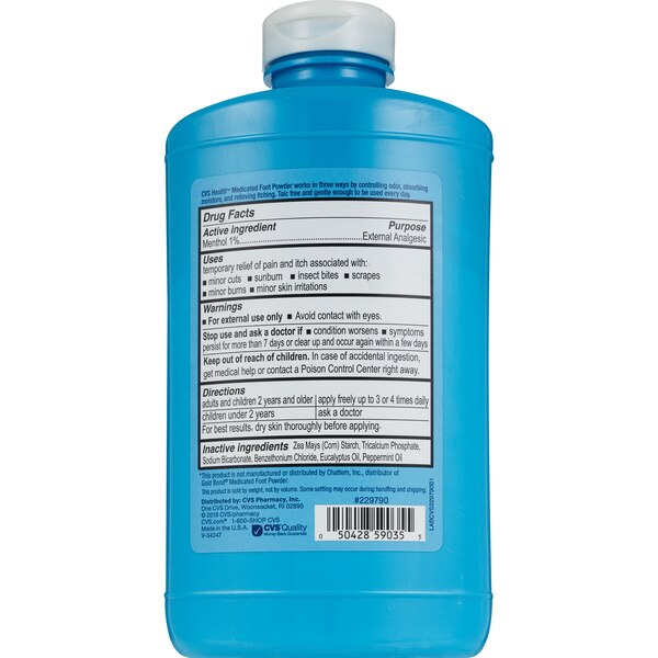 CVS Health - Talco medicinal para pies, 10 oz