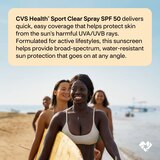 CVS Sport Clear Sunscreen Spray, thumbnail image 5 of 9