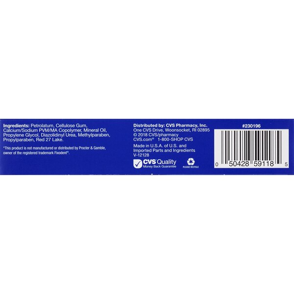 CVS Health Denture Adhesive Cream, 2.4 OZ