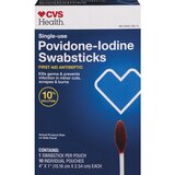 CVS Health Single-Use Povidone-Iodine Swabsticks First Aid Antiseptic, thumbnail image