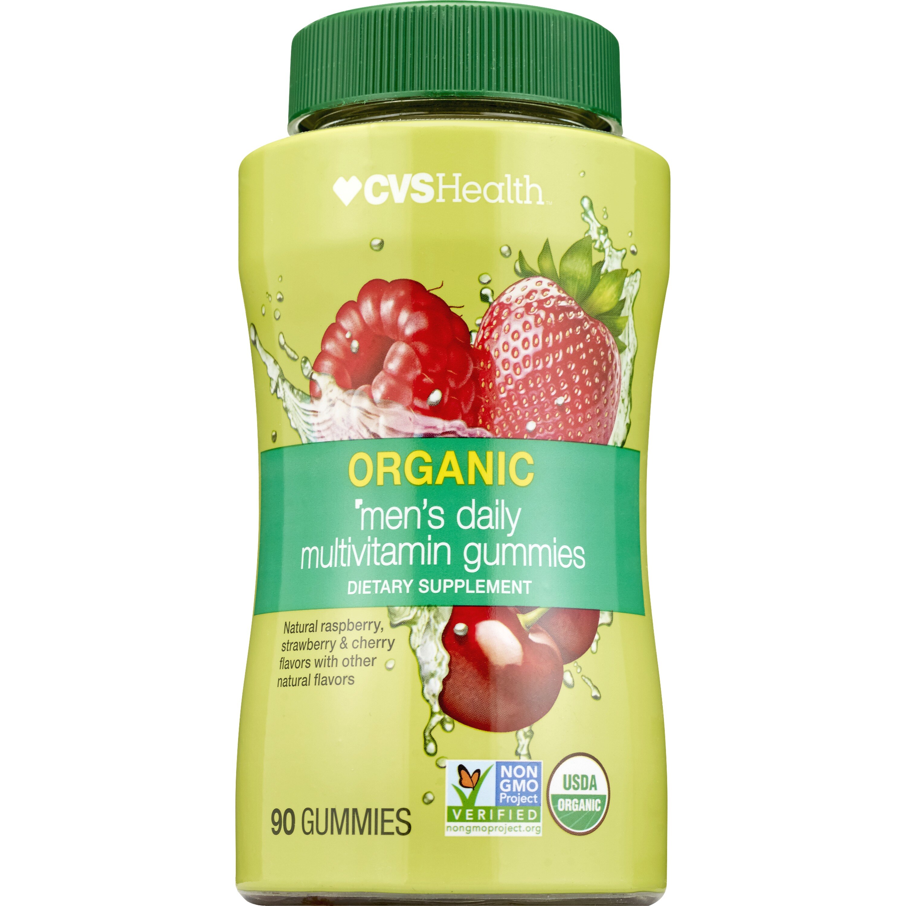 CVS Health Organic - Multivitaminas completas en gomitas para hombres, ingesta diaria, 90 u.