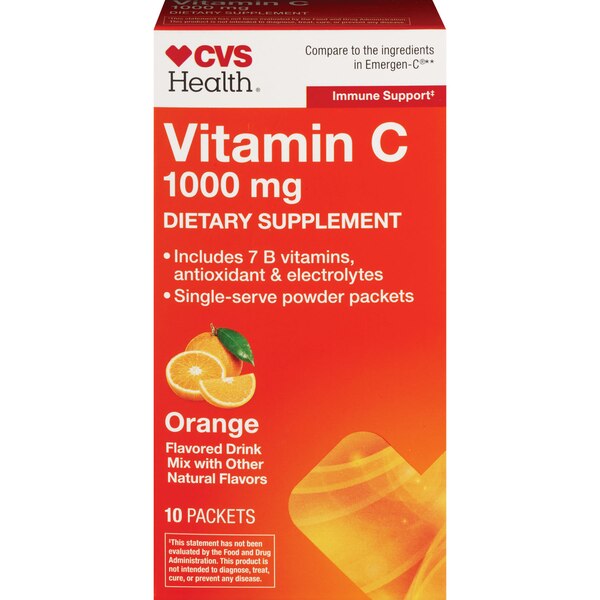 CVS Health Vitamin C 1000 mg Dietary Supplement Packets, 10 CT