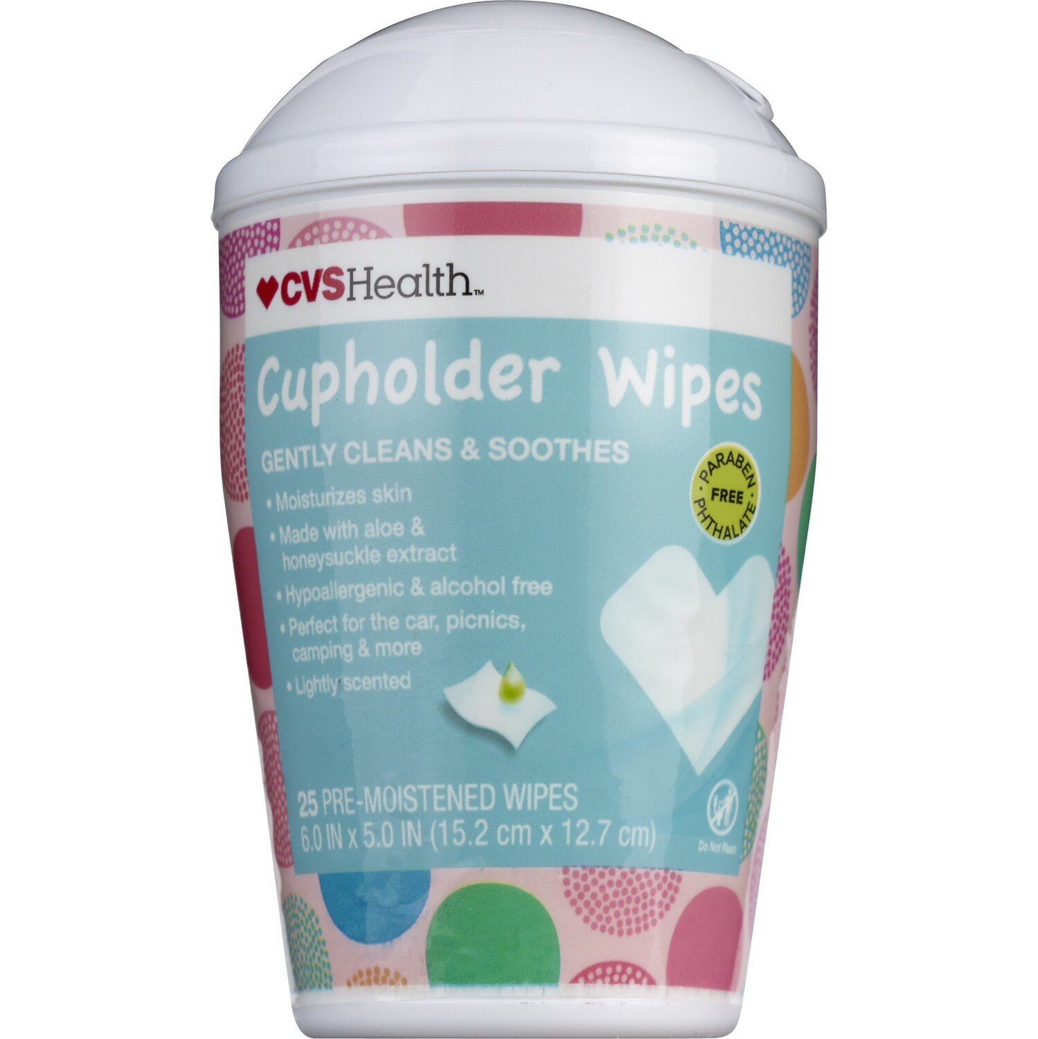 CVS Health - Toallitas para poner en el portavasos, 25 u.