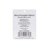 Fall Fest Wire Pumpkin Decor, 12 in, thumbnail image