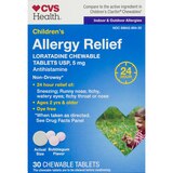 CVS Health Children's Allergy Relief Non-Drowsy Loratadine 5mg Chewable Tablets USP, thumbnail image