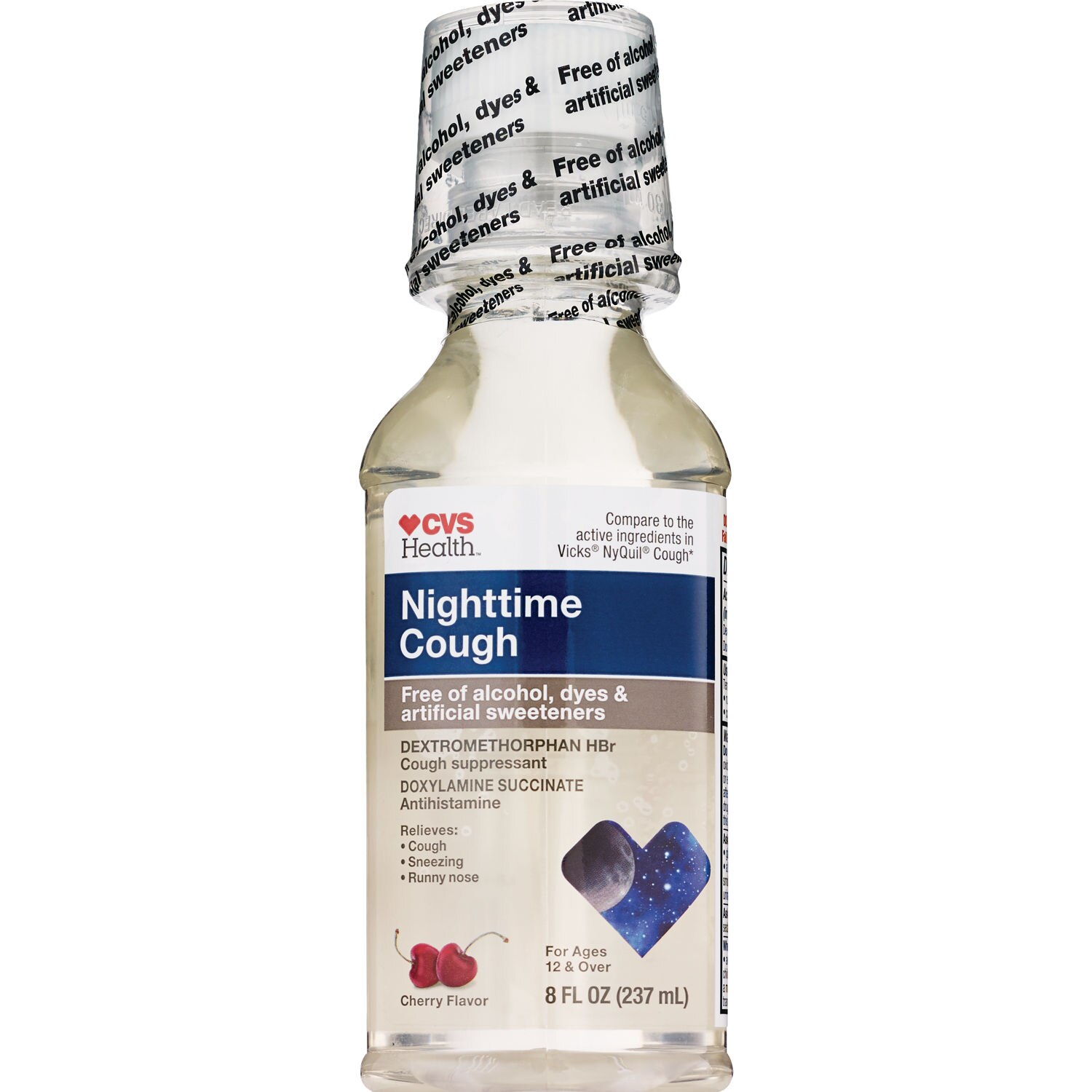 CVS Health - Jarabe para la tos, para la noche, 8 oz