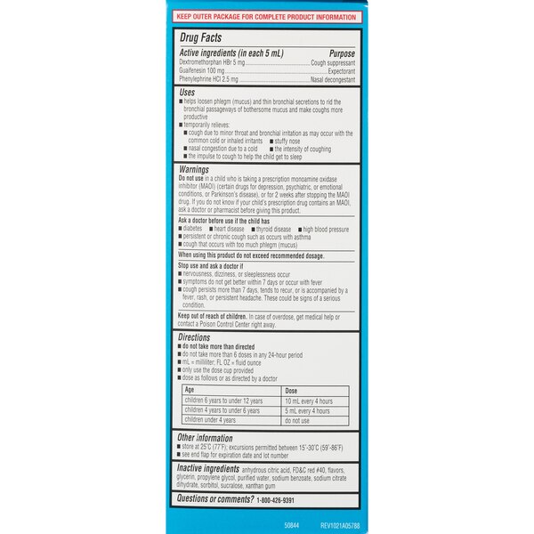 CVS Health Children's Multi-Symptom Cold Liquid, Very Berry, 6.8 OZ