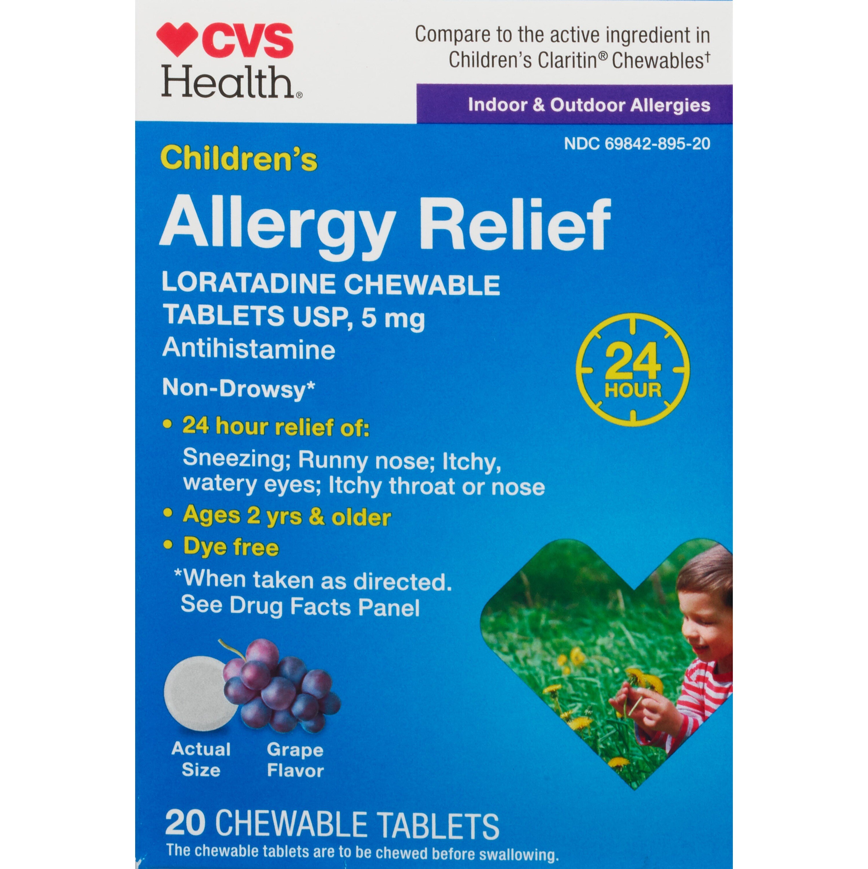 CVS Health Children's Allergy Relief Loratadine Chewable Tablets