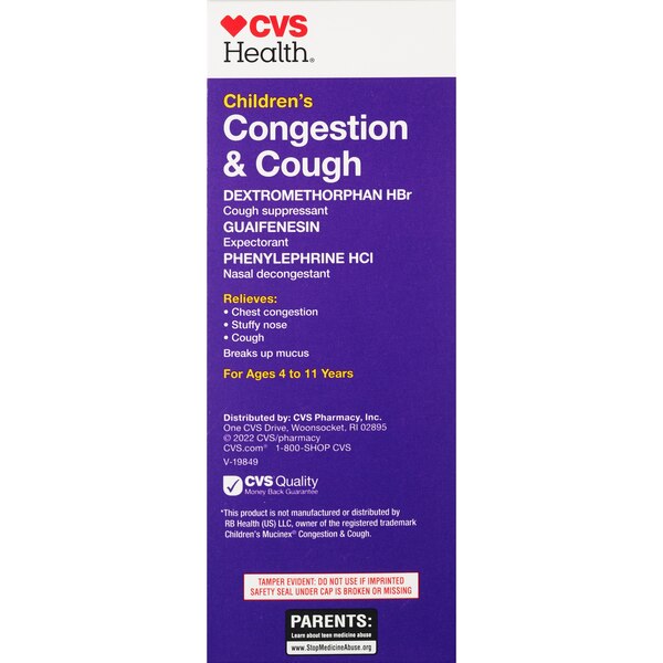 CVS Health Children's Congestion & Cough, Berry, 6.8 OZ