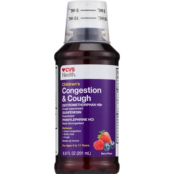 CVS Health Children's Congestion & Cough, Berry, 6.8 OZ