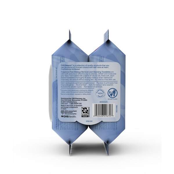 CVS Beauty Fragrance-Free Makeup Remover Towelettes