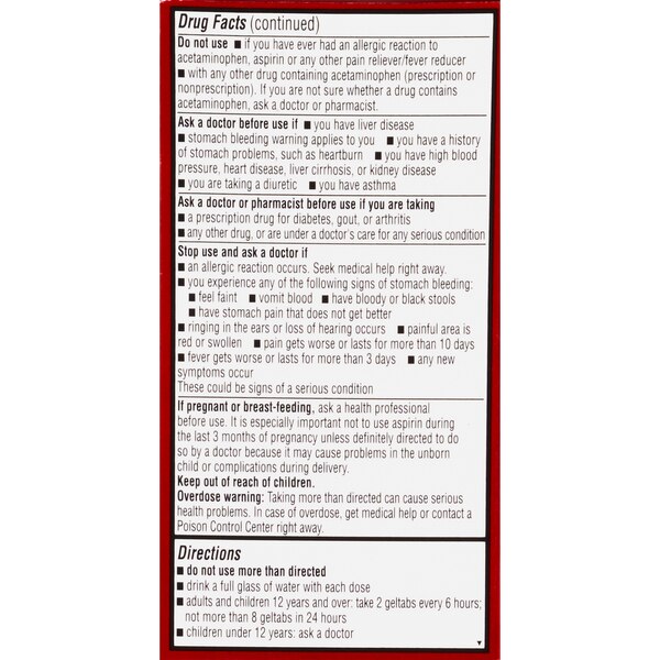 CVS Health Extra Strength Headache Relief Acetaminophen, Aspirin (NSAID) & Caffeine Geltabs