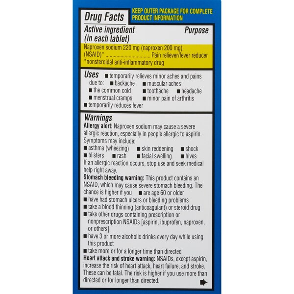 CVS Health Back & Muscle Pain Naproxen Sodium 220 MG Tablets