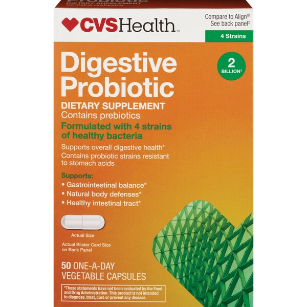 CVS Digestive Probiotic Capsules, 50 CT