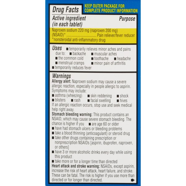 CVS Health Back & Muscle Pain Naproxen Sodium 220 MG Tablets
