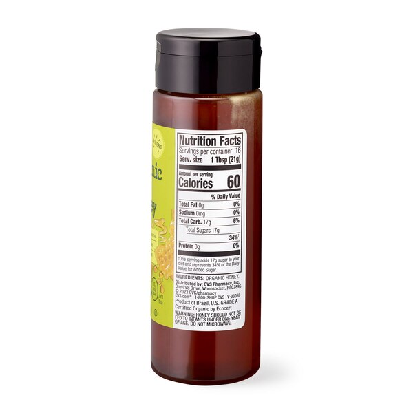 Gold Emblem Abound Organic Raw Honey, 12 oz