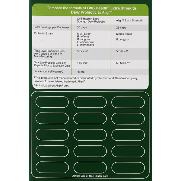CVS Health Extra Strength Daily Probiotic Capsules