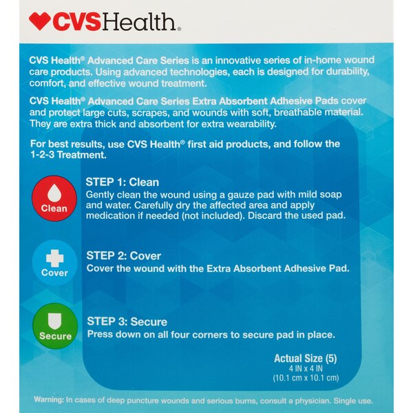 CVS Health Extra Absorbent Adhesive Pads