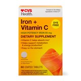 CVS Health Iron + Vitamin C Tablets, 60 CT, thumbnail image