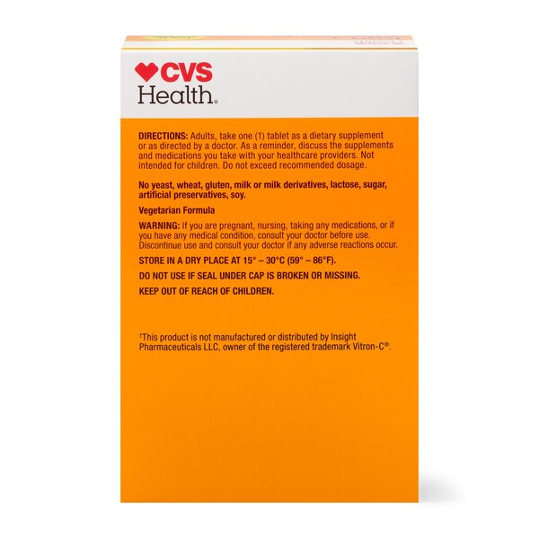 CVS Health Iron + Vitamin C Tablets, 60 CT
