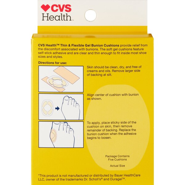CVS Health Gel Bunion Cushion, 5 CT
