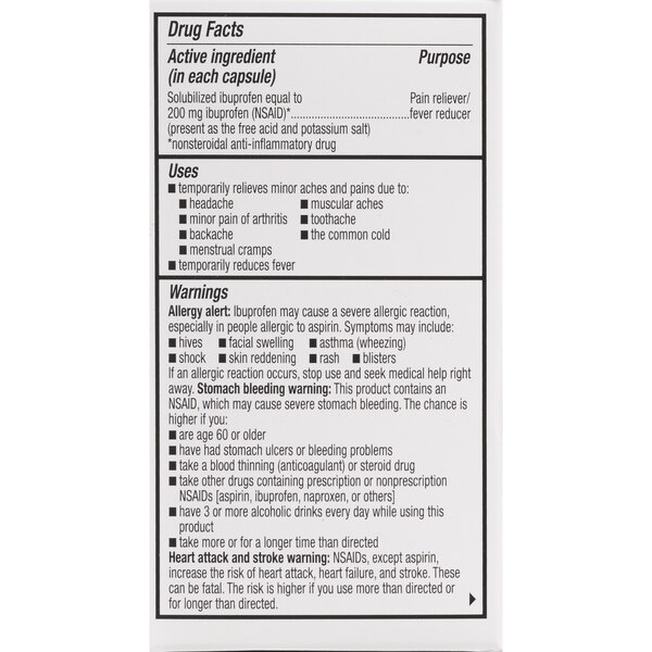 CVS Health Ibuprofen 200 MG Liquid Filled Mini Softgels