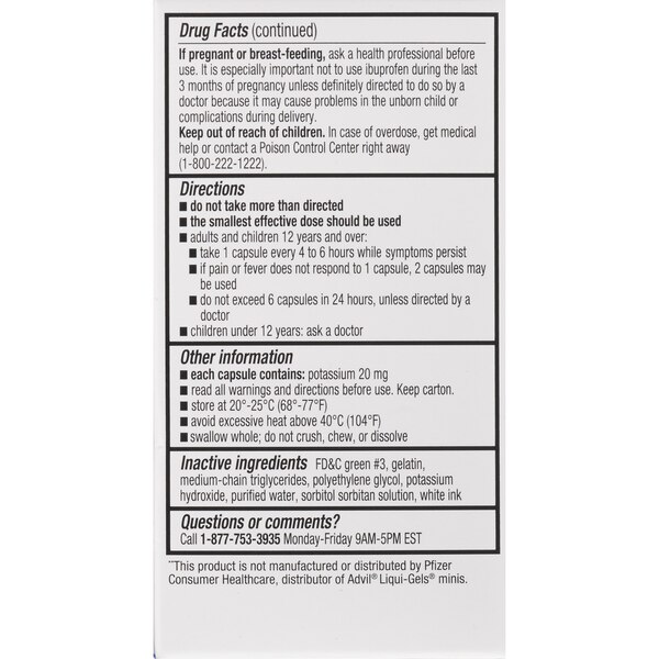 CVS Health Ibuprofen 200 MG Liquid Filled Mini Softgels