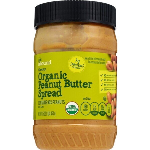 Gold Emblem Abound Creamy Organic Peanut Butter Spread, 16 oz