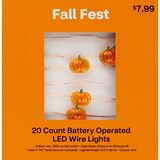 Fall Fest 20-Count Battery Operated LED Garland Lights, 9 ft, thumbnail image
