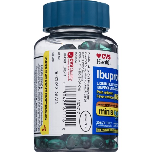 CVS Health Ibuprofen 200 MG Liquid Filled Mini Softgels
