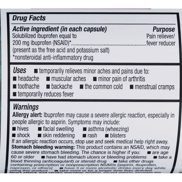 CVS Health Ibuprofen 200 MG Liquid Filled Mini Softgels