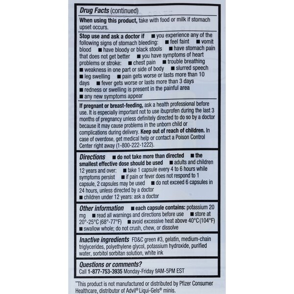 CVS Health Ibuprofen 200 MG Liquid Filled Mini Softgels