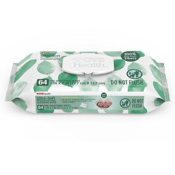 CVS Health Natural Baby Wipes, 64 CT