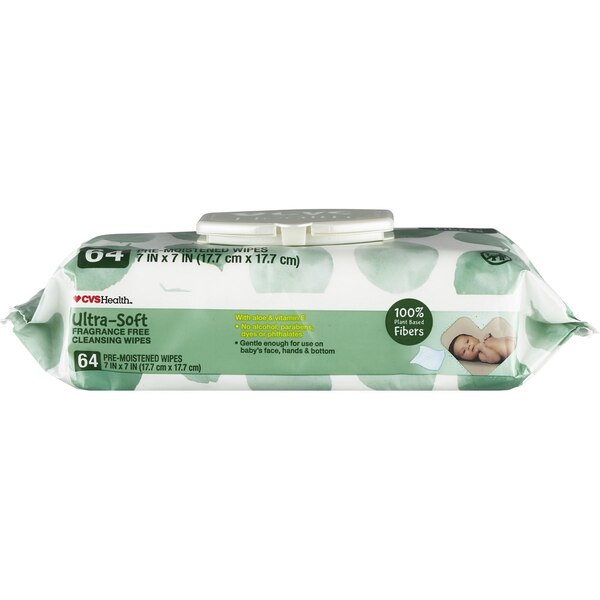 CVS Health Natural Baby Wipes, 64 CT