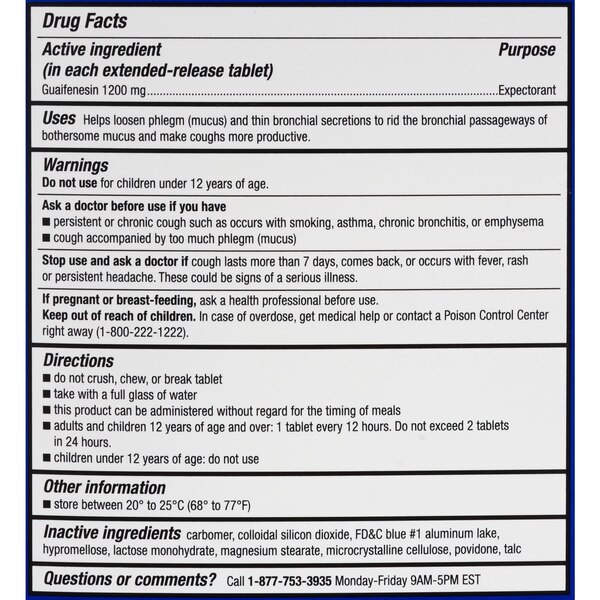 CVS Health 12HR Maximum Strength Mucus Extended Release Tablets, 42 CT