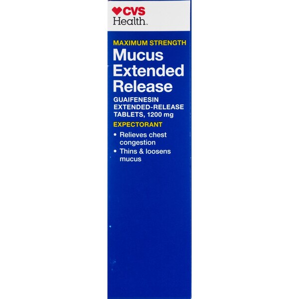 CVS Health 12HR Maximum Strength Mucus Extended Release Tablets, 42 CT