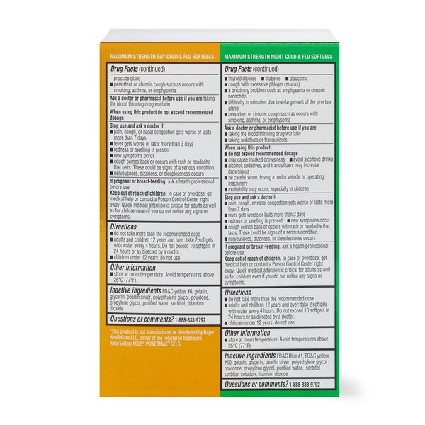CVS Health Cold & Flu Max Relief Softgels Combo Day and Night time Pack, 24 CT