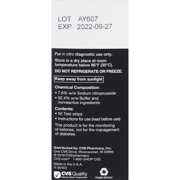CVS Health Ketone Test Strips, 50 CT