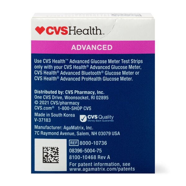 CVS Health Advanced Glucose Meter Test Strips