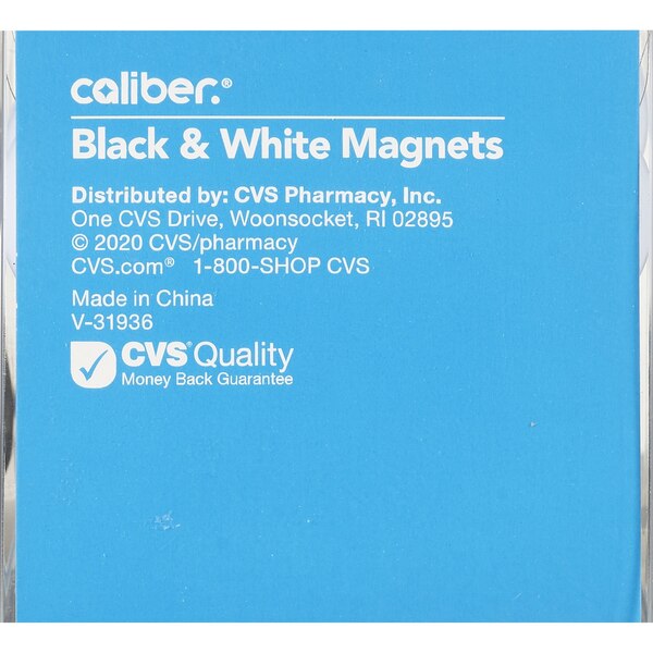 Caliber Black & White Magnets, 30 CT