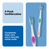 CVS Health Full Circle Reflective White Toothbrush, Medium Bristle, 2 CT, thumbnail image