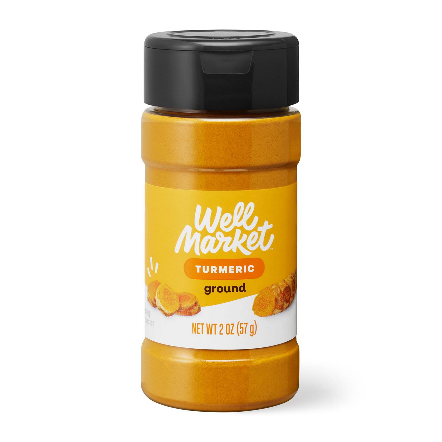 Well Market, Ground Turmeric, 2 oz image.