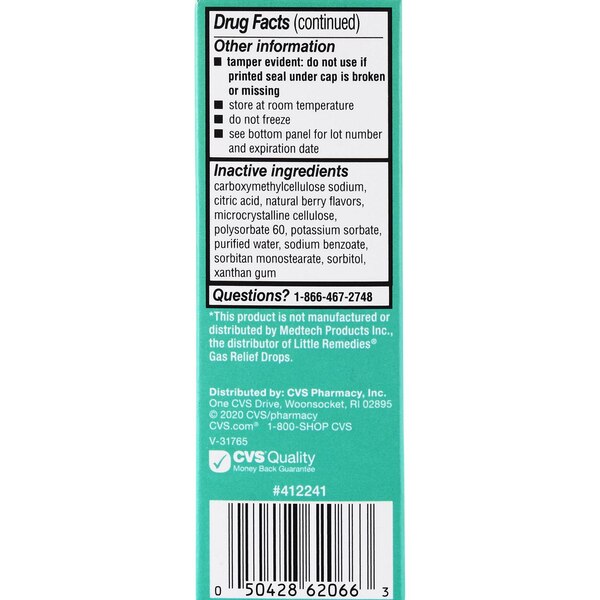CVS Infants' Gas Relief Simethicone 20mg/0.3ml DyeFree