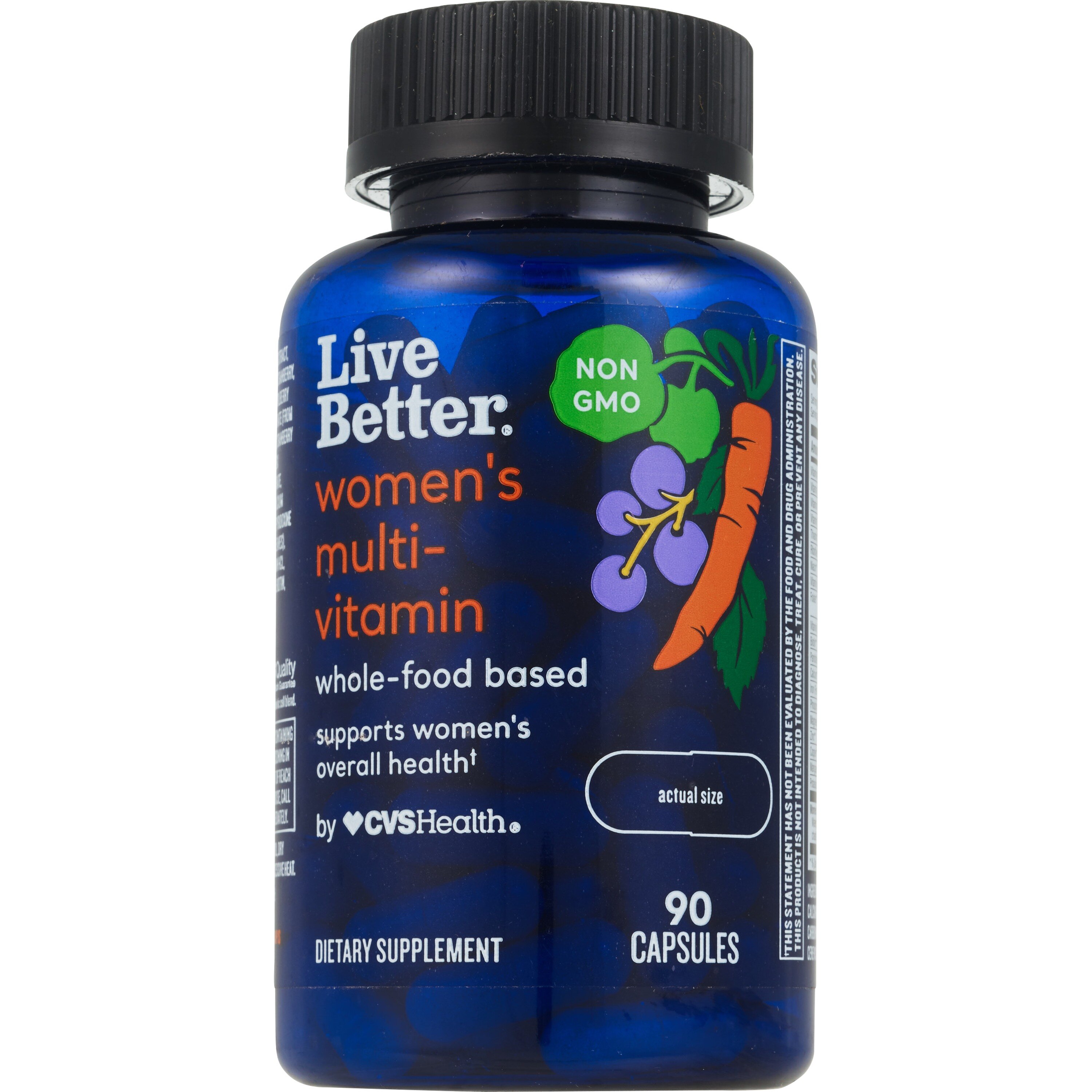 Live Better - Suplemento vitamínico para mujeres, a base de alimentos integrales, 90 u.