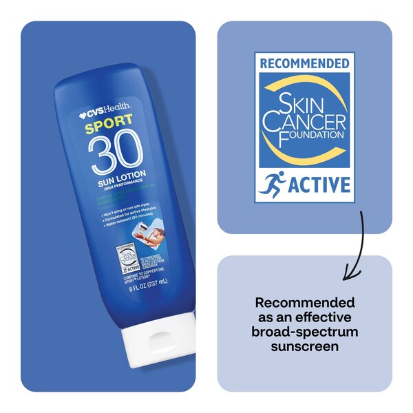 CVS Sport High Performance Sun Lotion SPF 30, 8 OZ