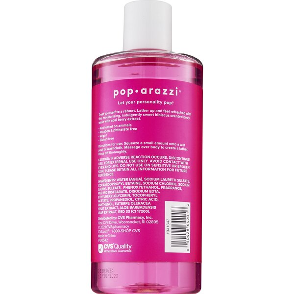 Pop-arazzi Hibiscus & Acai Berry Body Wash, 16.9 FL OZ