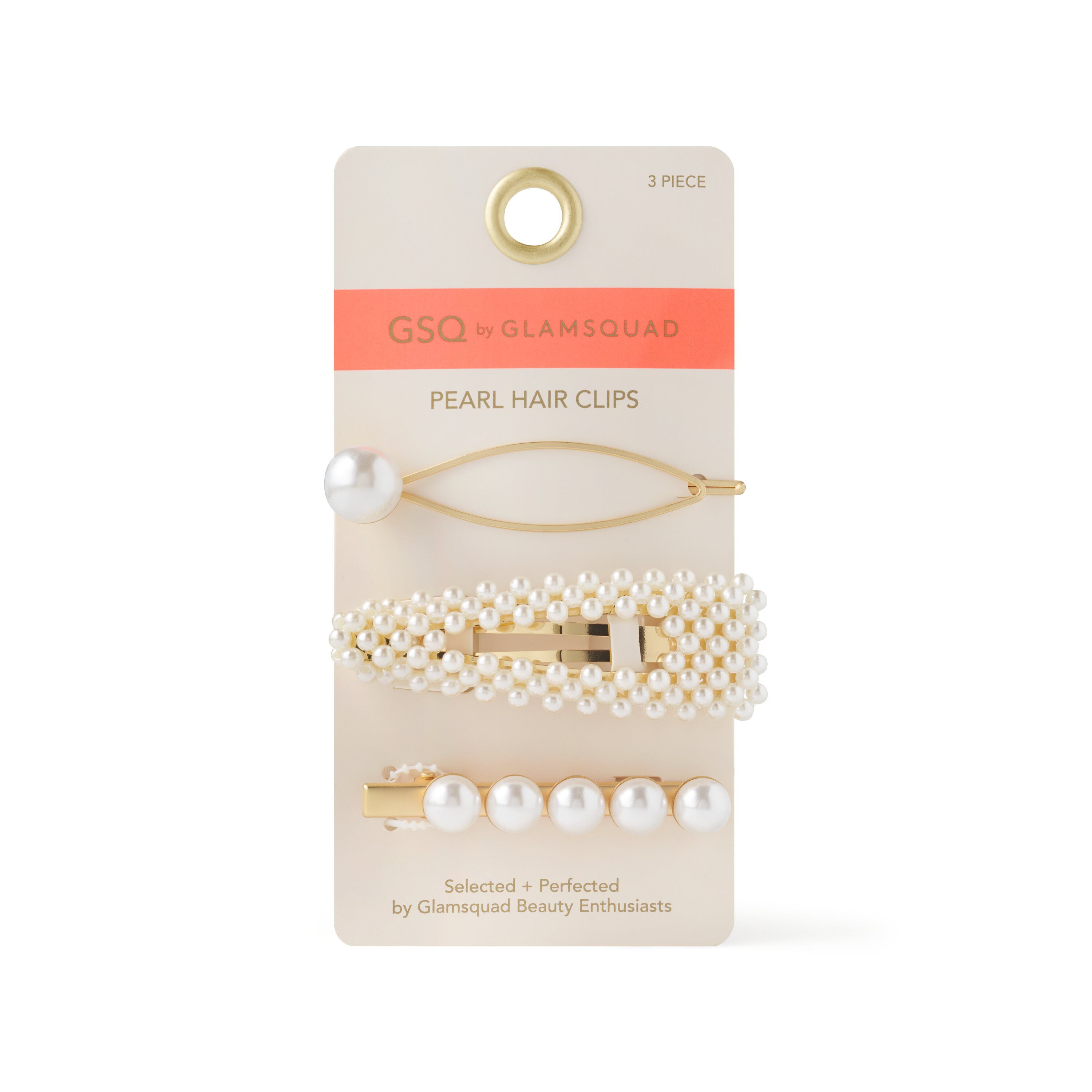 GSQ by GLAMSQUAD Pearl Hair Clips, 3CT